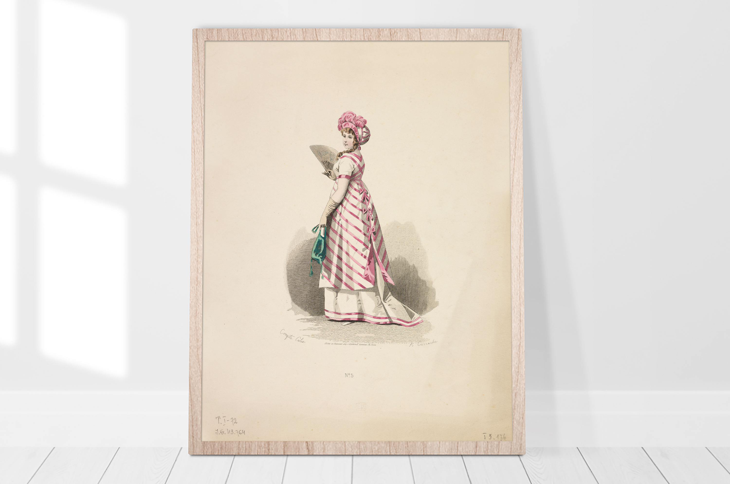 Plakat - Suknia francuska Carrache, Rytownik - fototapeta.shop