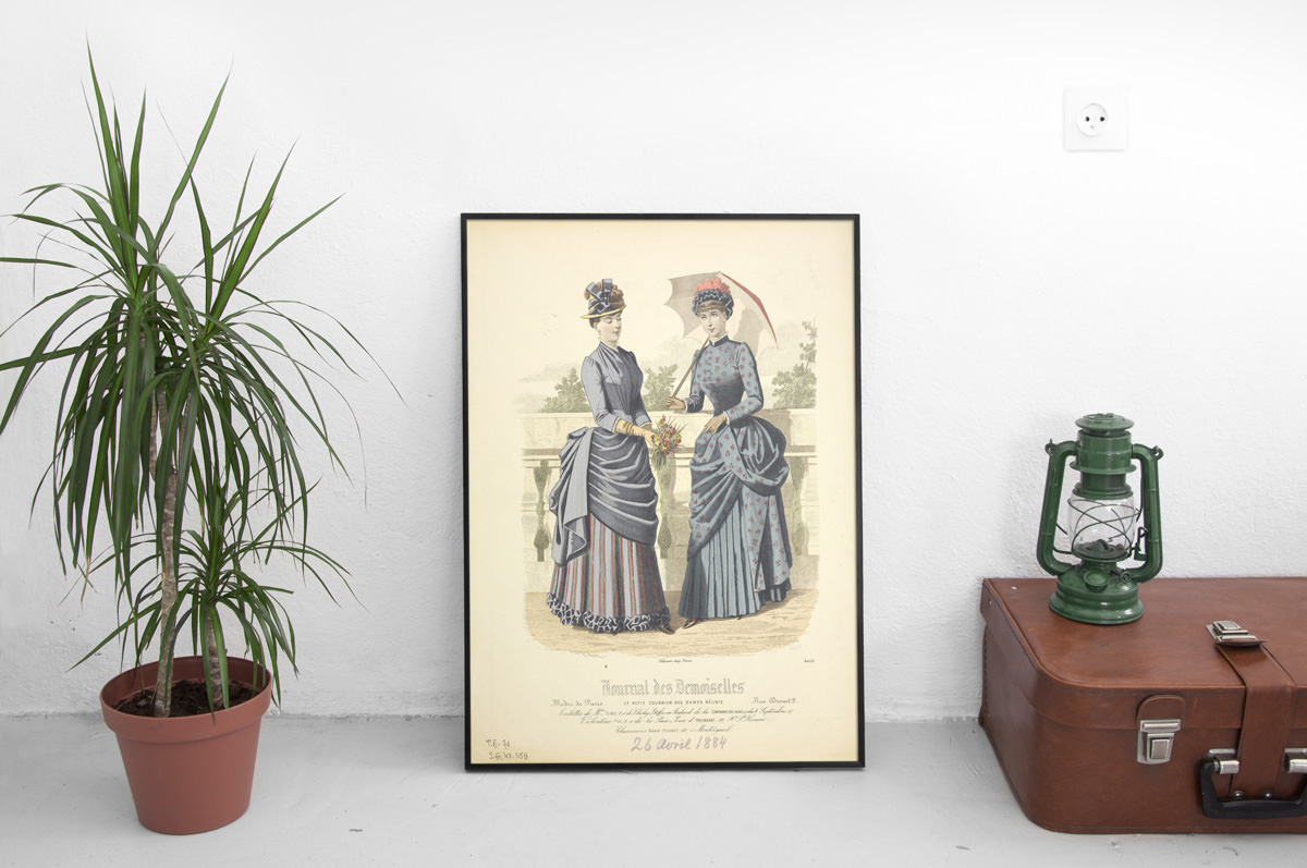 Plakat - Moda francuska XIX w. - fototapeta.shop