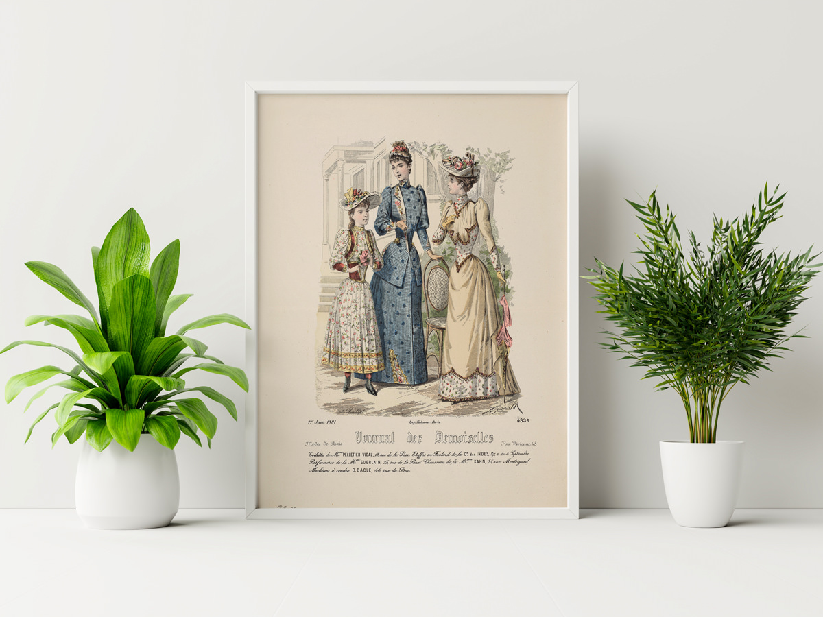 Plakat - Moda damska we francji - Chaillot, Rytownik - fototapeta.shop