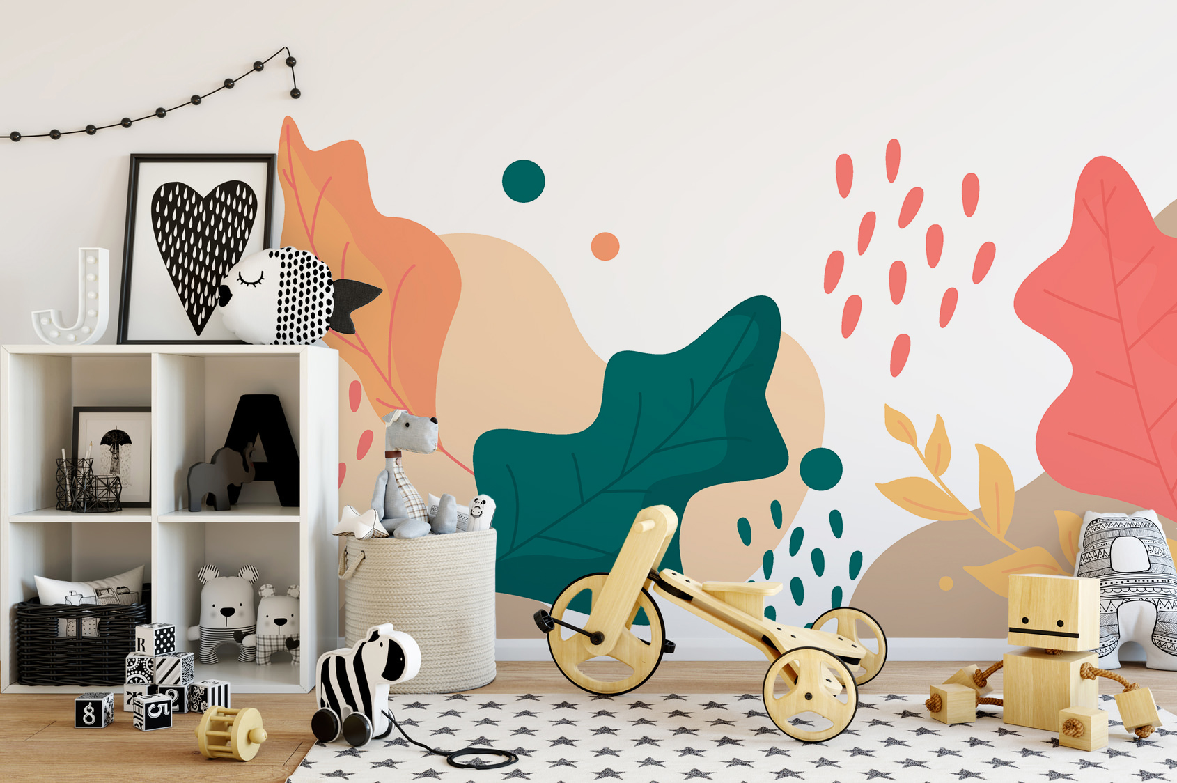 Naklejka - Liście w jesiennych barwach - fototapeta.shop