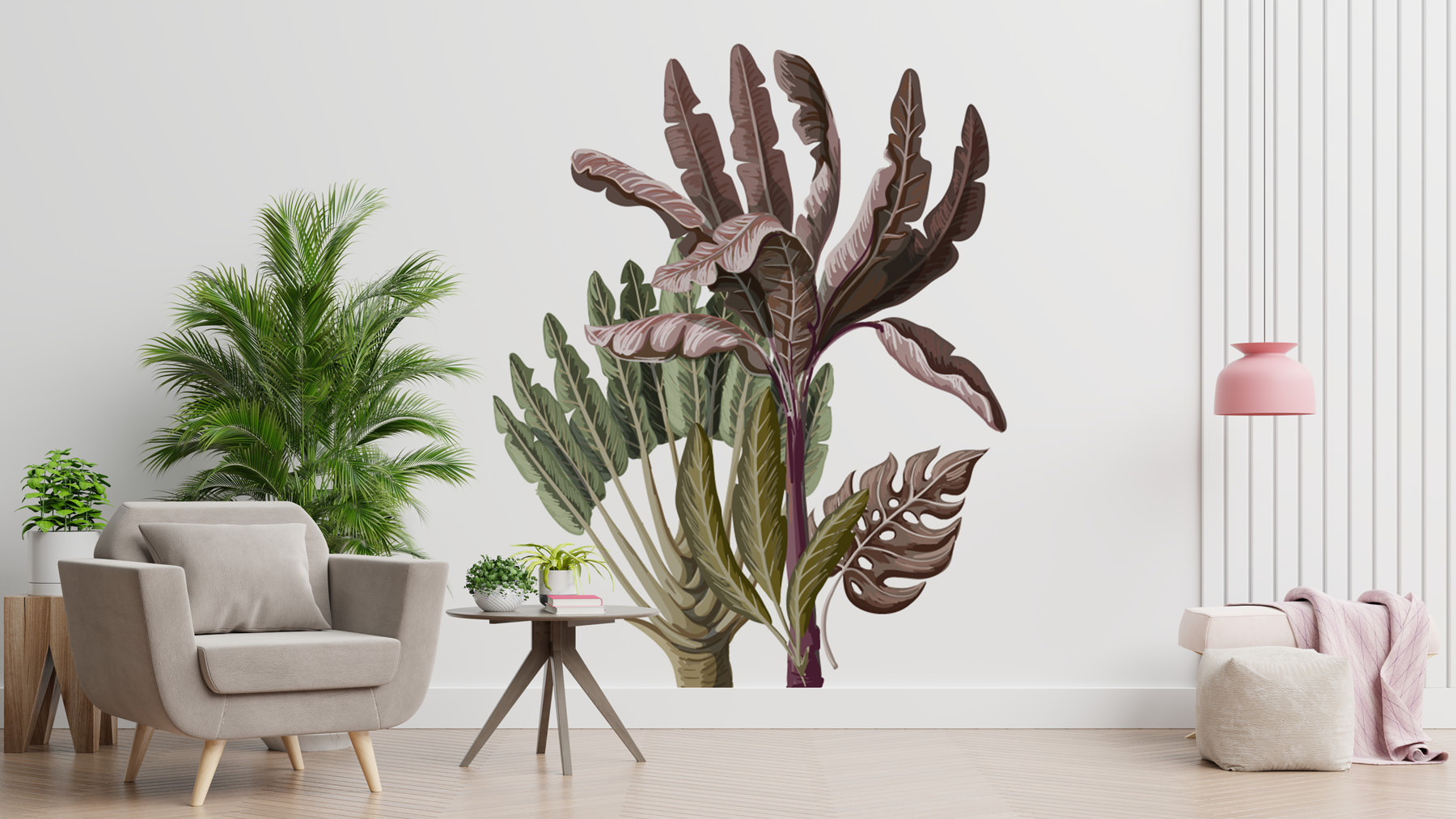 Palmy brązowo-zielone