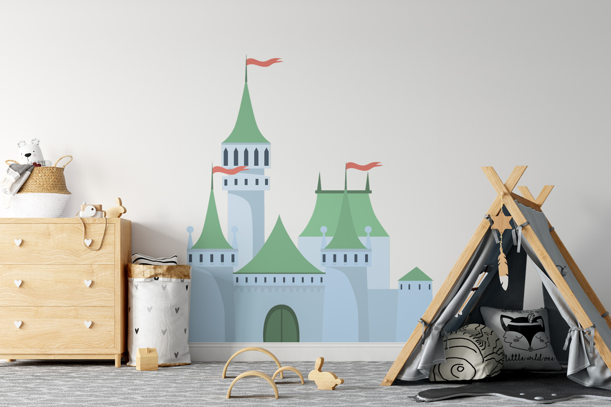 Naklejka - Błękitny zamek - fototapeta.shop