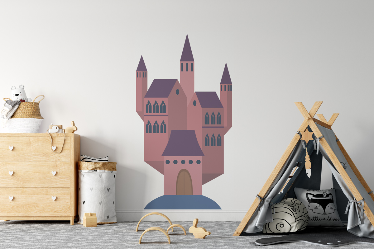 Naklejka - Fioletowy zamek - fototapeta.shop