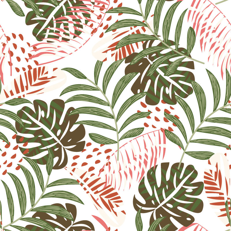 Zielono-czerwone palmy