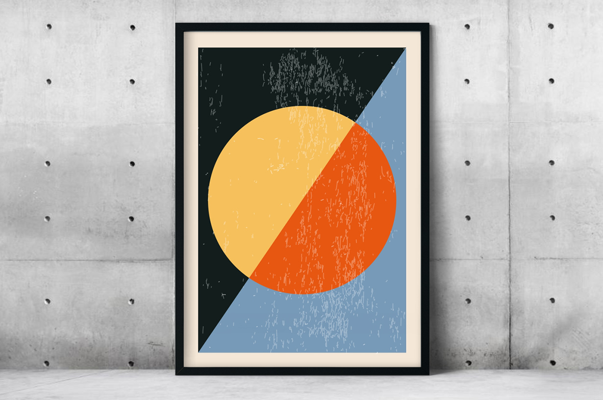 Grafika z kołem i kolorami