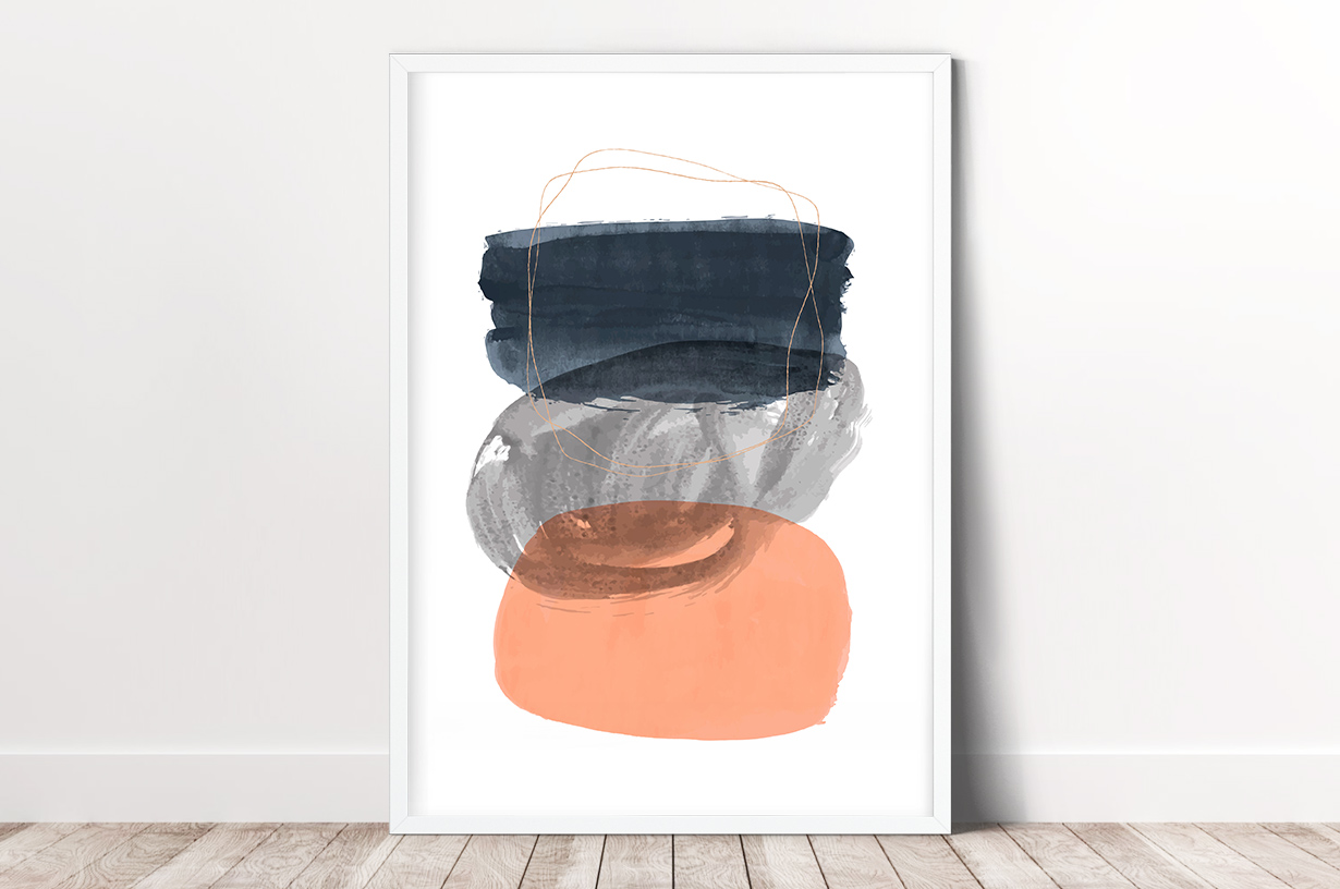 Plakat - Akwarela różowa plama - fototapeta.shop