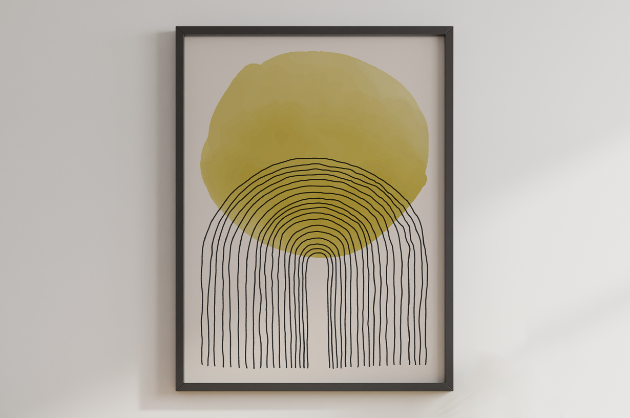 Plakat - Grafika koła i łuki - fototapeta.shop
