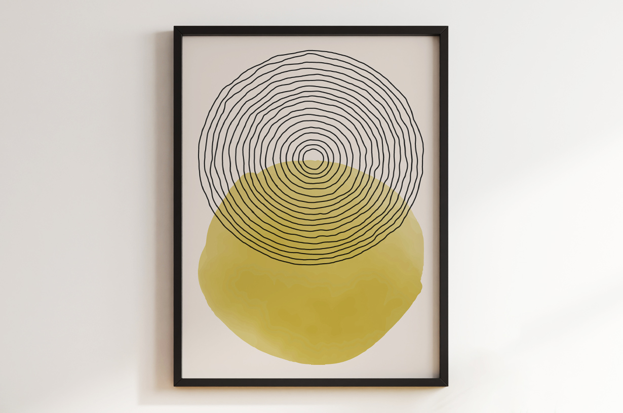 Plakat - Grafika koła i okręgi - fototapeta.shop