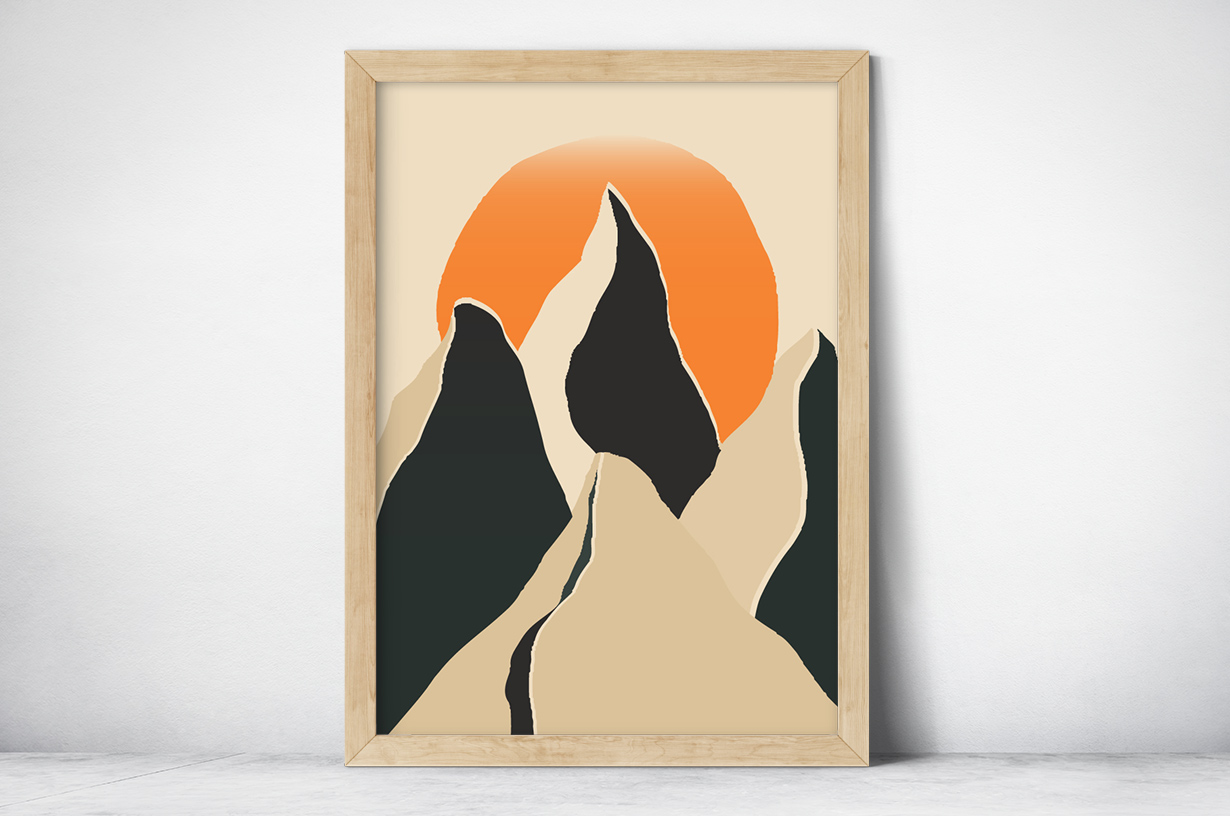 Plakat - Grafika ostre szczyty - fototapeta.shop